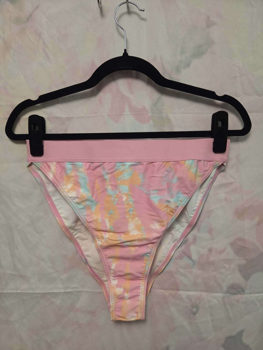 Adidas High Waist Pink Tie-Dye Swim Bottoms